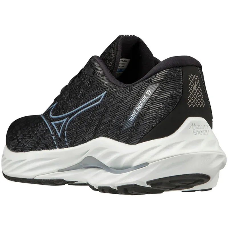 Mizuno Women's Wave Inspire 19 Running Shoes Black/Silverstar/SCrest-2